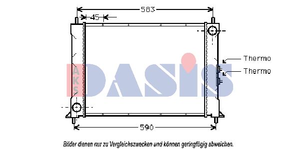 AKS DASIS Radiaator,mootorijahutus 370390N